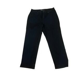Style & Co Curvy Capri Jeans Black Denim Cropped Pants Womens 14